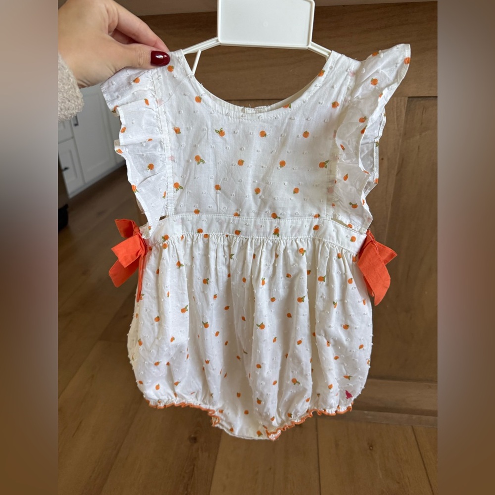 Pink Chicken White and Orange Kids One Piece